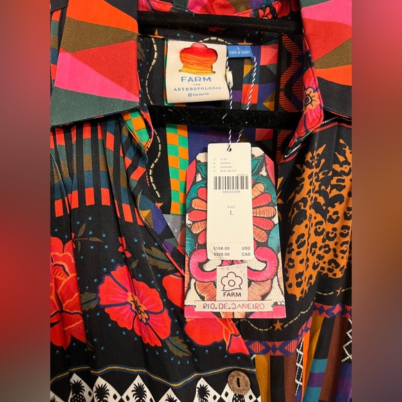 NWT Farm Rio Ciela Shirtdress - Picture 5 of 11